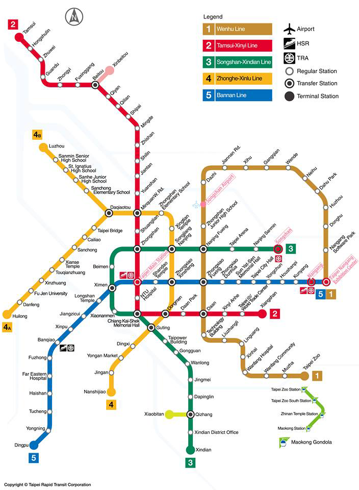 Taipei MRT map